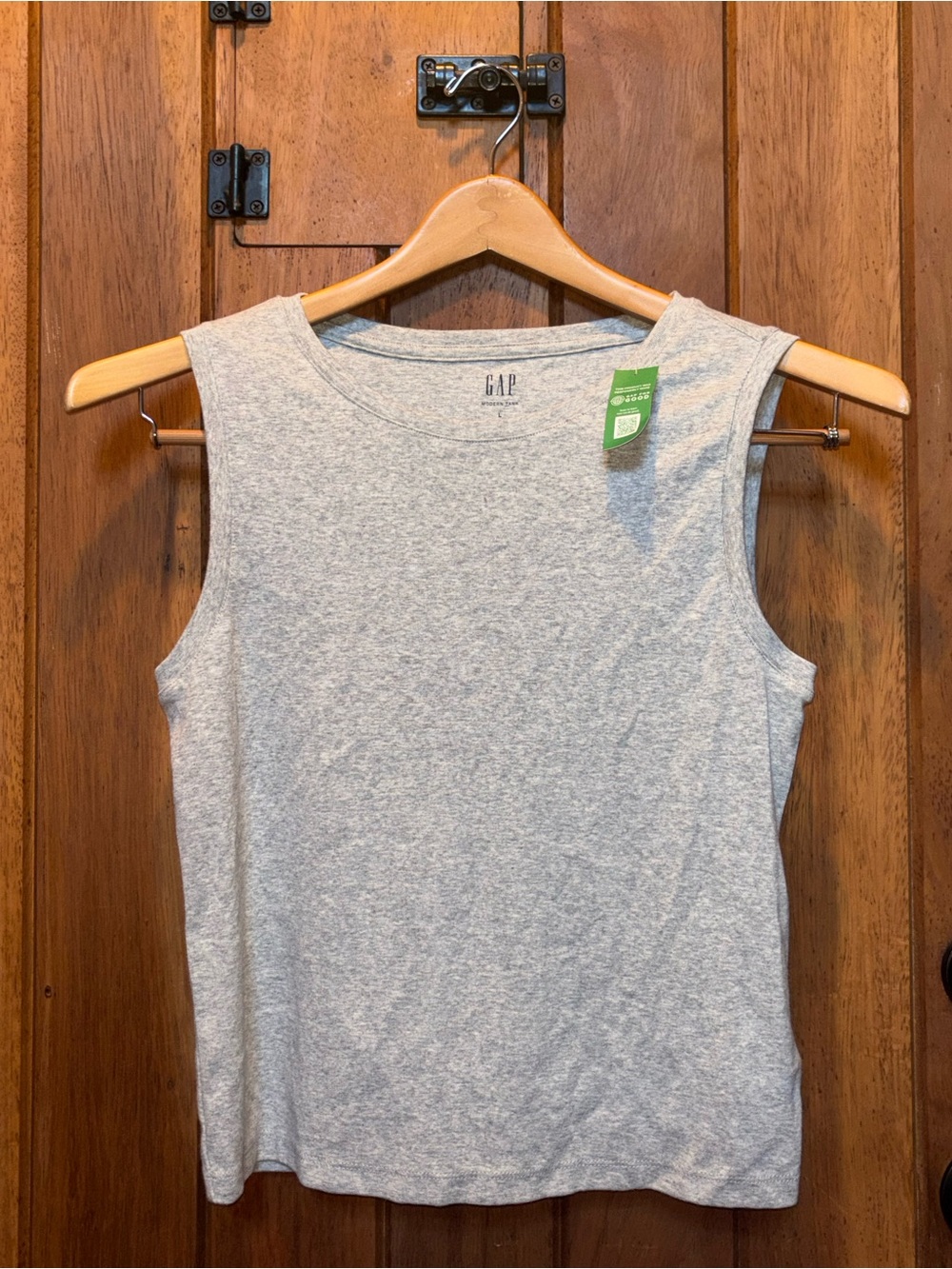GAP Women's Sleeveless “Modern” Tank Top - Light Heather Gray